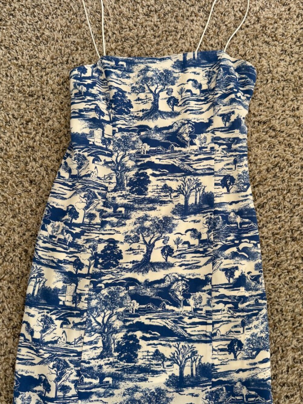 Blue and White Mini Dress